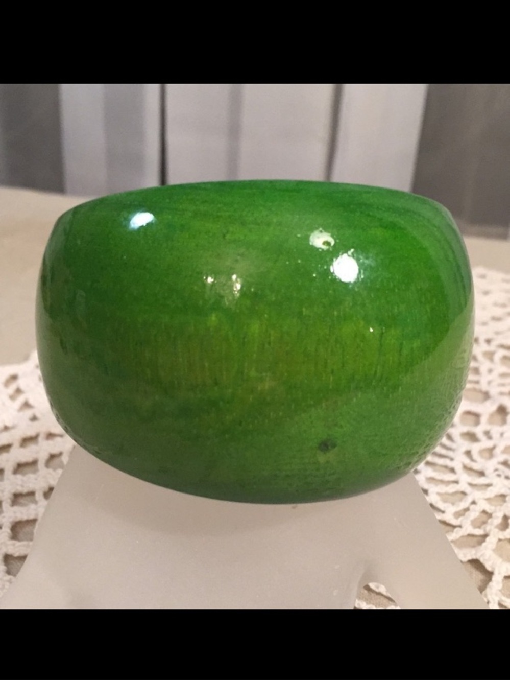 Large Vintage Green Chunky Cuff Bracelet